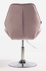 HR350N Scaun Mov din Catifea Bază Cromata