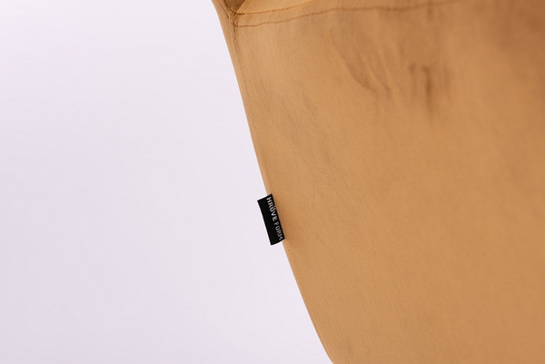 HR650N Galben Catifea Scaun cu Bază Aurie