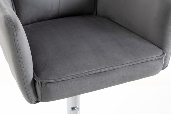 HR250W Scaun Catifea Grafit Bază Cromata