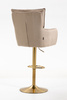 HR250W Scaun Catifea Latte Bază Aurie