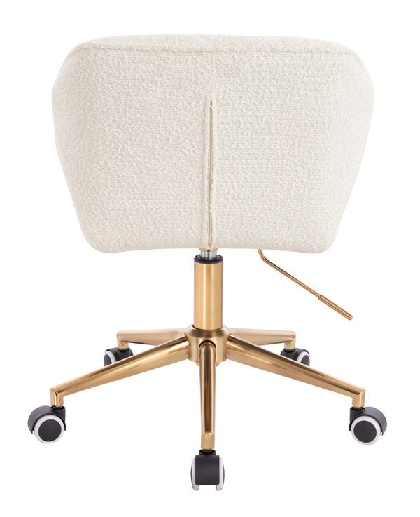 HR111K Scaun Crem Boucle cu Bază Aurie