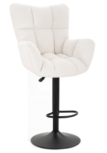 HR650W Crem Boucle Scaun Bază Neagră