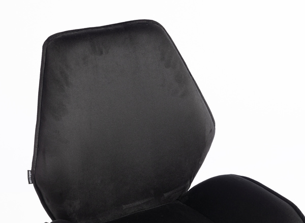 HR350 BAZĂ STEA Scaun Neagră din Catifea Bază Aurie