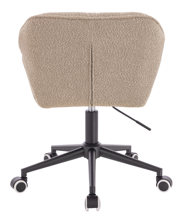 HR111K Scaun Latte Boucle cu Bază Neagră