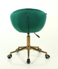 HR948K Scaun Verde din Catifea cu Bază Aurie
