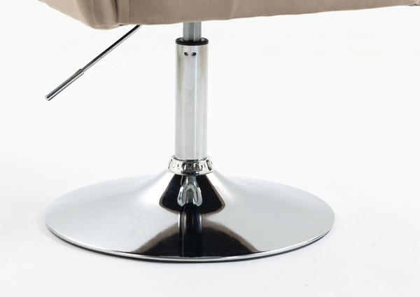 HR250N Scaun Catifea Latte Bază Cromata