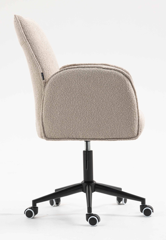 HR280K Scaun Latte Boucle cu Bază Neagră
