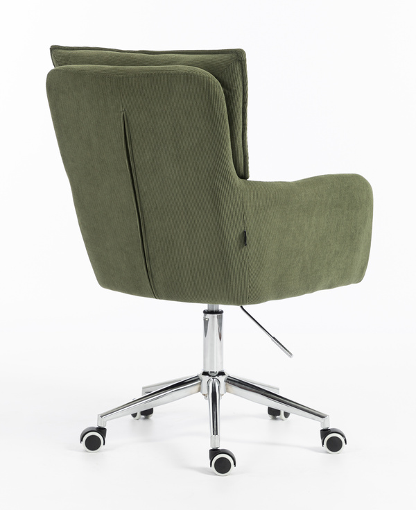 HR250K Scaun Zsályazöld Prémium Kordbársony Bază Cromata