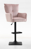 HR250KW Scaun Catifea Roz Pudra Bază Neagră