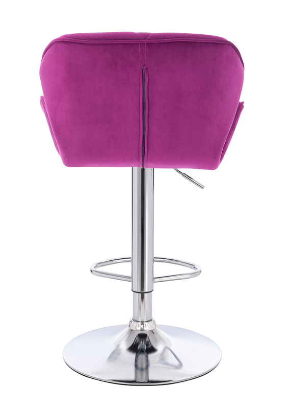 HR111W Scaun Fucsia Velur Bază Cromata