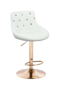 HC931W Scaun Alb cu Bază Aurie