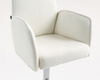 HR280W Scaun Crem Boucle cu Bază Cromata