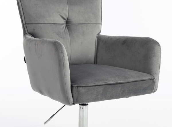 HR250CROSS Scaun Catifea Grafit Bază Cromata