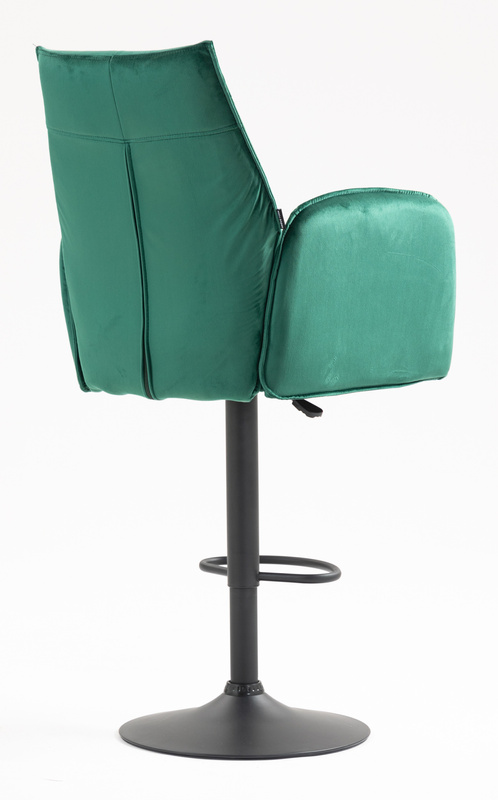 HR280W Scaun Verde din Catifea cu Bază Neagră