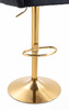HR250W Scaun Catifea Neagră Bază Aurie