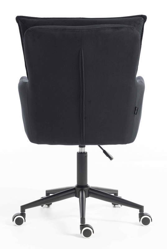 HR250K Scaun Catifea Neagră Bază Neagră