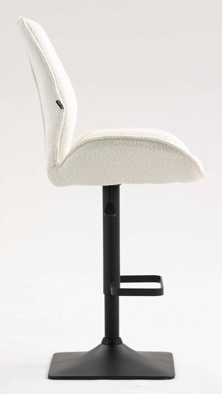 HR350KW Scaun Crem din Boucle Bază Neagră