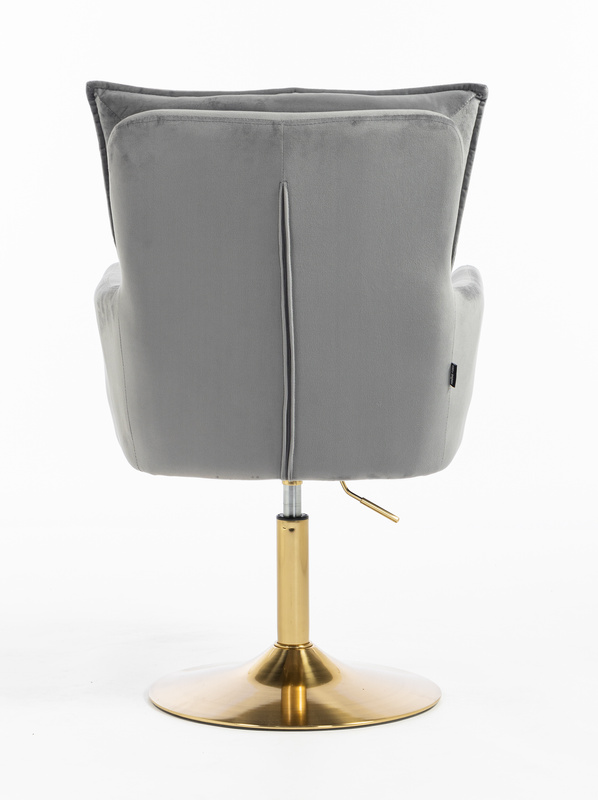 HR250N Scaun Catifea Grafit Bază Aurie