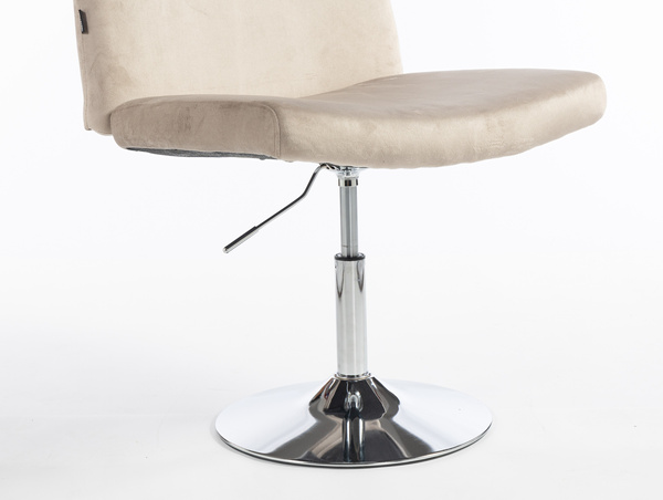 HR150N Scaun Latte din Catifea cu Bază Cromata