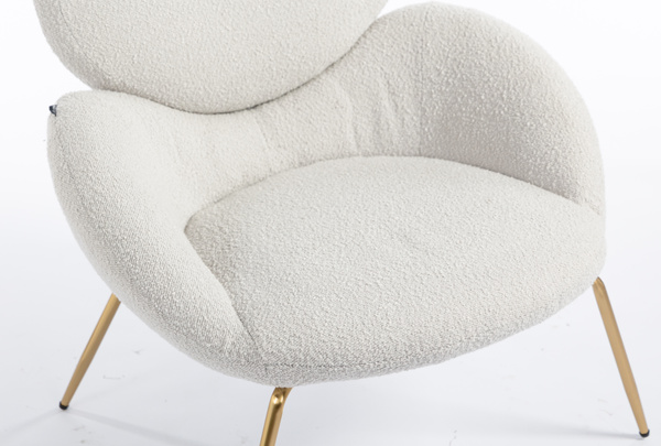 HR2045 Scaun Gri Boucle cu Bază Aurie