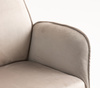 HR280W Scaun Latte din Catifea cu Bază Cromata