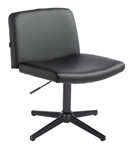 HR150CROSS Scaun Neagră din Piele Ecologica cu Bază Neagră