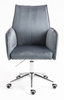 HR280K Scaun Grafit din Catifea cu Bază Cromata
