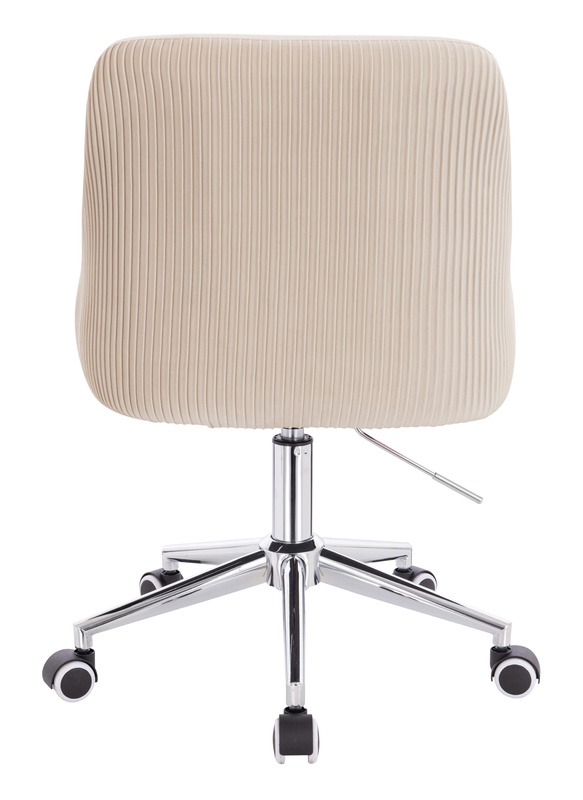 HR920K Scaun Crem din Catifea cu Bază Cromata
