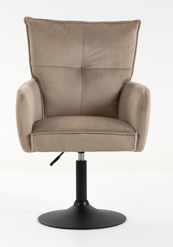 HR250N Scaun Catifea Latte Bază Neagră