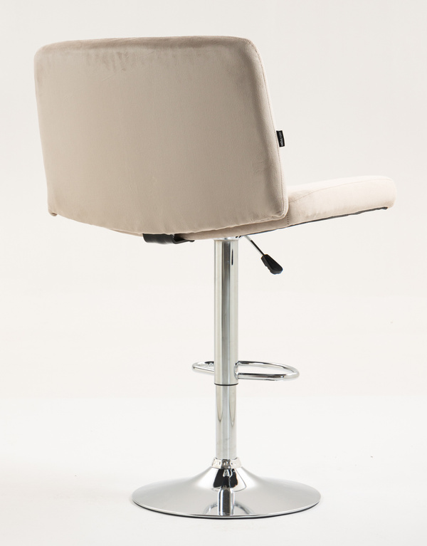 HR150W Scaun Latte din Catifea cu Bază Cromata