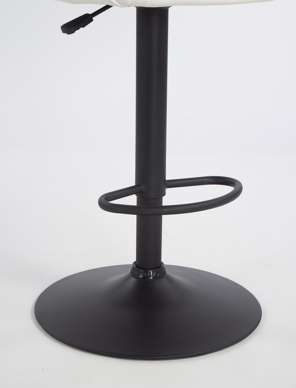 HR2055W Scaun Alb din Piele Ecologica cu Bază Neagră