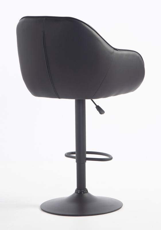 HR2055W Scaun Neagră din Piele Ecologica cu Bază Neagră