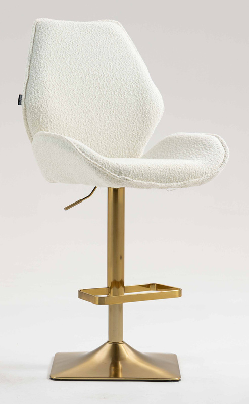 HR350KW Scaun Boucle din Catifea Bază Aurie