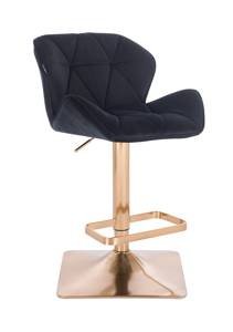 HR111KW Scaun Neagră Velur cu Bază Aurie