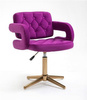 HR8403CROSS Scaun Catifea Fucsia Bază Aurie