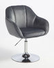 HR2055N Scaun Grafit din Catifea cu Bază Cromata