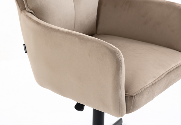 HR250CROSS Scaun Catifea Latte Bază Neagră