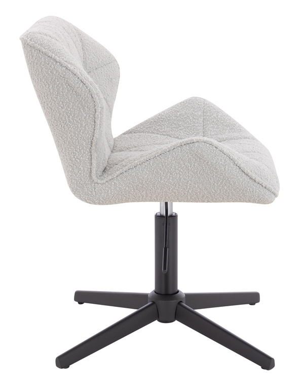 HR111CROSS Scaun Gri Boucle cu Bază Neagră