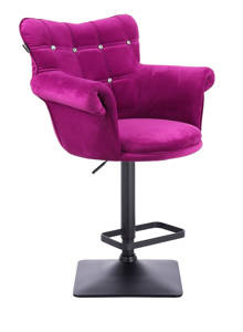 HR804KW scaun Catifea Fucsia cu Bază Neagră
