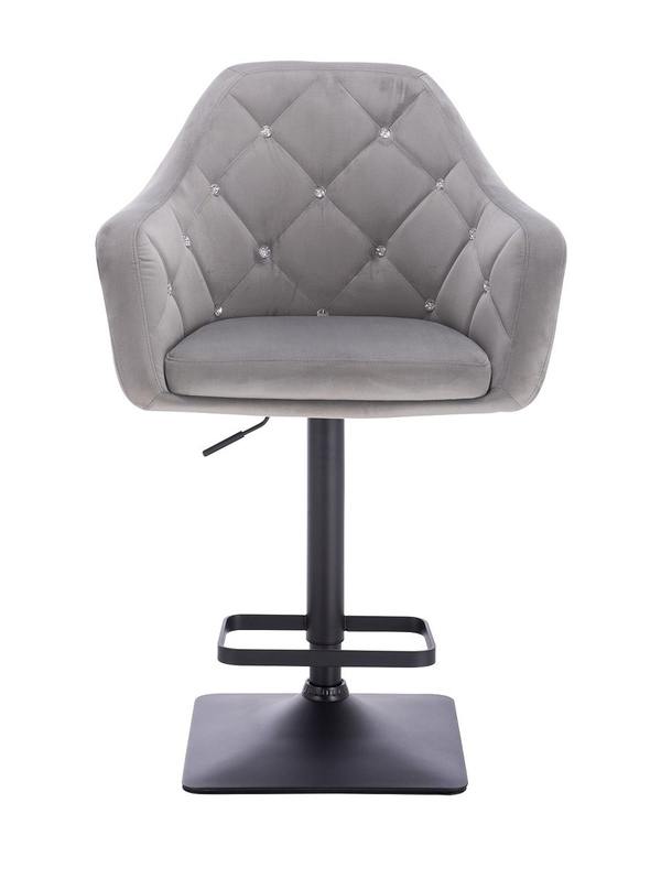 HR830KW Scaun Catifea Gray cu Bază Neagră