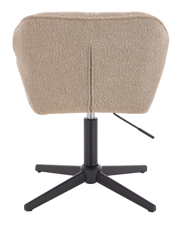 HR111CROSS Scaun Latte Boucle cu Bază Neagră