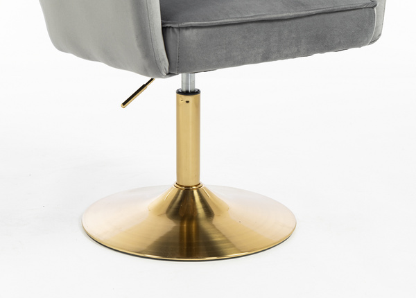 HR250N Scaun Catifea Grafit Bază Aurie