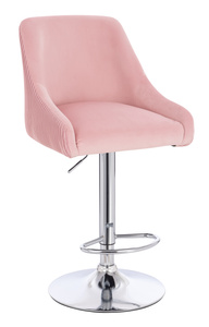 HR920W Scaun Roz Pudra din Catifea cu Bază Aurie