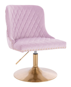 HR940N Scaun Mov din Catifea cu Bază Aurie