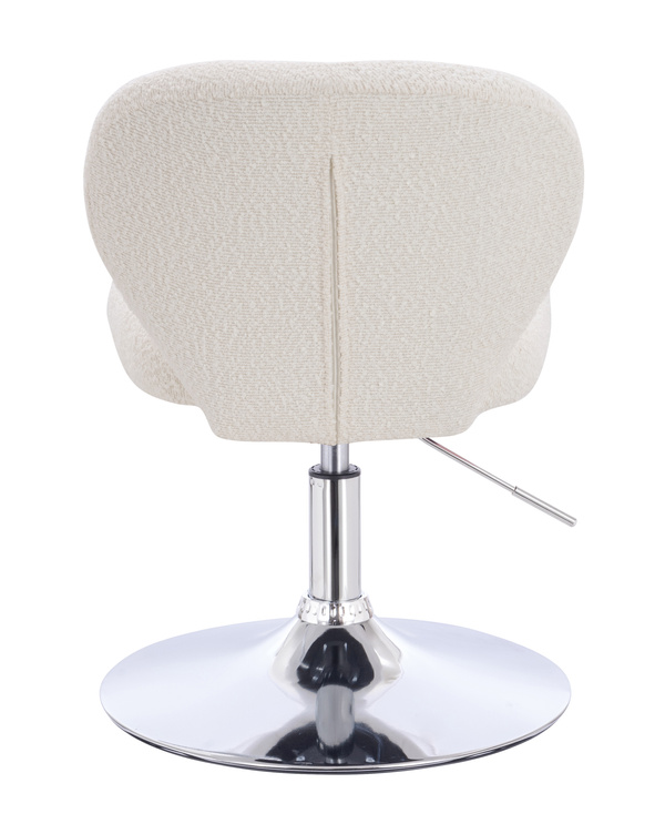 HR193N Scaun Crem Boucle cu Bază Cromata