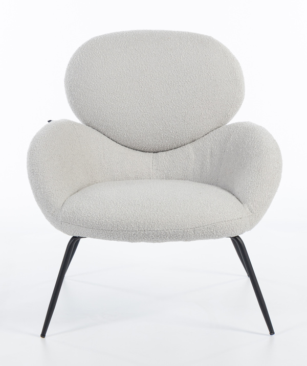 HR2045 Scaun Gri Boucle cu Bază Neagră