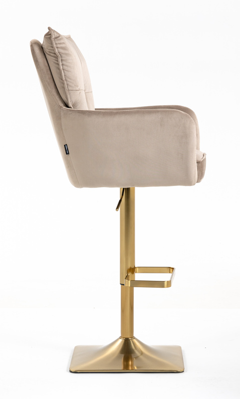 HR250KW Scaun Catifea Latte Bază Aurie