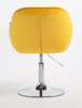 HR2055N Scaun Galbenă din Catifea cu Bază Cromata