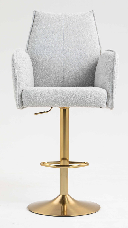HR280W Scaun Gri Boucle cu Bază Aurie