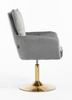 HR250N Scaun Catifea Grafit Bază Aurie